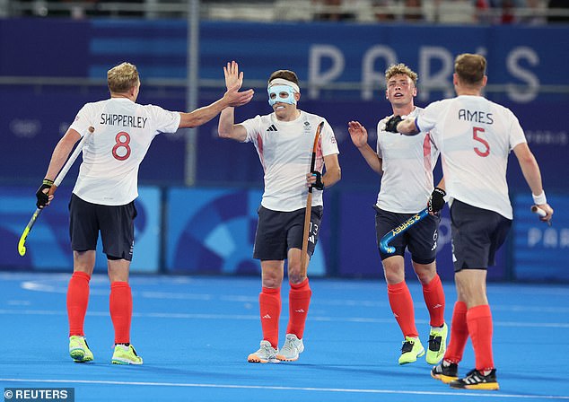 Striker Sam Ward has been wearing a protective face mask since a ball shattered his eye socket after a penalty corner against Malaysia six years ago and he helped lead Team GB's late recovery