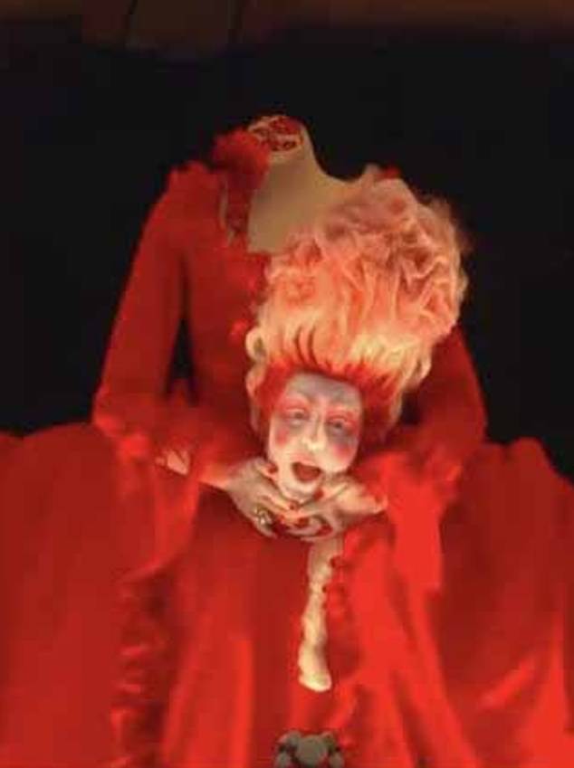 Other bizarre moments included a singer dressed as a beheaded Marie Antoinette