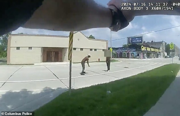 Shocking body camera footage captured the moment Columbus, Ohio, police shot and killed a homeless man outside the Republican National Convention in Milwaukee