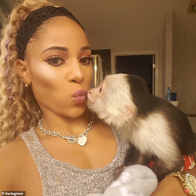 Thomas' pet monkey, Gia, allegedly bit a child on Halloween in 2021