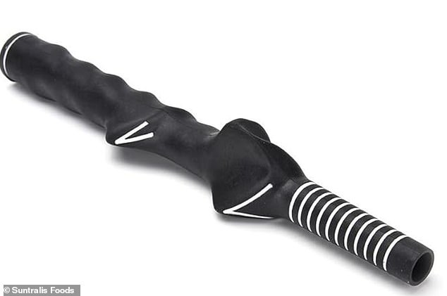 Molded grips have flared edges and finger grooves that contour to a player's grip