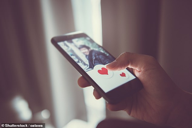 New research could help anxious daters overcome their fears as a survey revealed the worst things you can text someone on a dating app (File image)