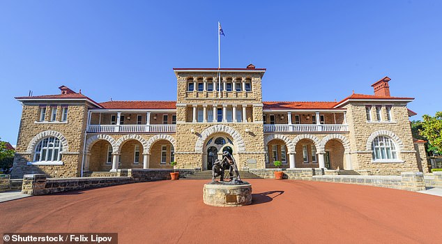 The Perth Mint (pictured) does not accept cash, leaving one tourist 'puzzled'