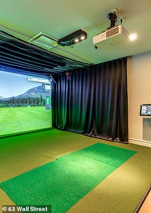 The building features a speakeasy, a golf simulator room and a three-story fitness center