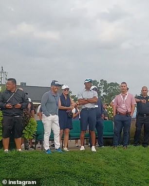 Woods was among the crowd of people who watched the teen play in Bloomfield Township, Michigan