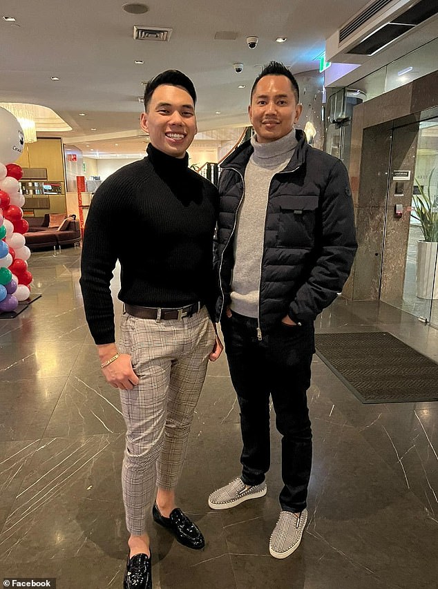 Mr. Vuong (left) is pictured with Tran Dinh (right)