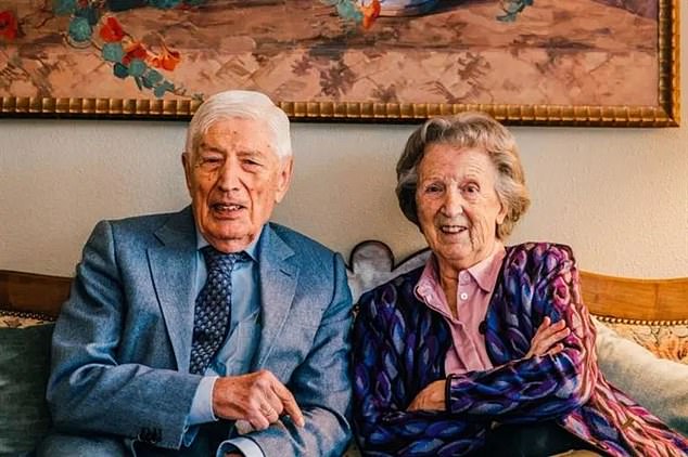 Former Prime Minister Dries van Agt (left) died by euthanasia, 'hand in hand' with his beloved wife Eugenie (right).  They were both 93