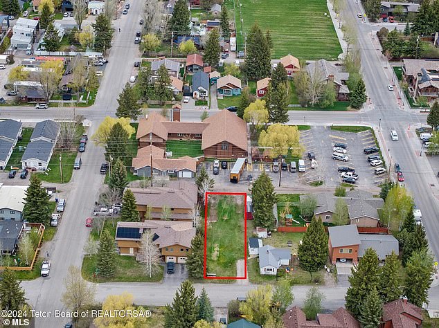 The 7,405-square-foot swath of grass at 55 West Karns Avenue in Jackson, Wyoming, is surrounded by large homes and backyards