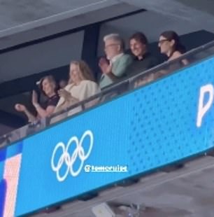 Tom Cruise was seen waving to fans after receiving a heartwarming reception at the Olympics Aquatic Centre in Saint Denis on Sunday.