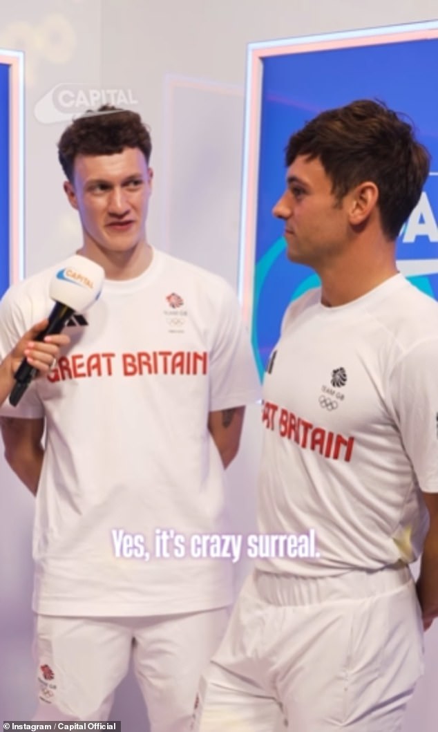 Tom Daley has revealed it was a 'bonus' to win his Olympic silver medal as his son Robbie looked on proudly from the crowd after he withdrew his withdrawal to compete in his fifth race