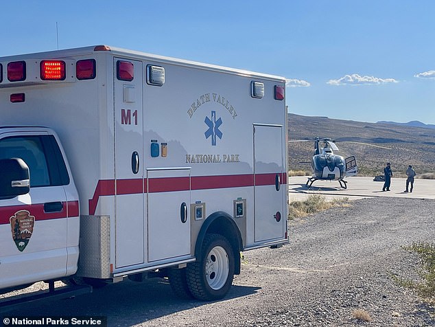 A 42-year-old Belgian man had to be airlifted to a Las Vegas hospital after suffering third-degree burns to his feet from walking barefoot in Death Valley National Park