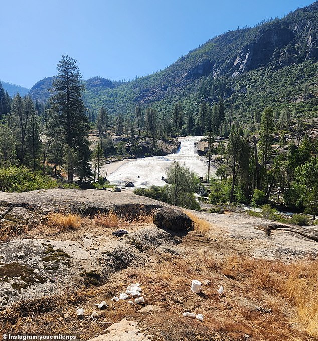 About a dozen discarded sheets of toilet paper were found by National Park Service rangers, who later posted the photos to Instagram