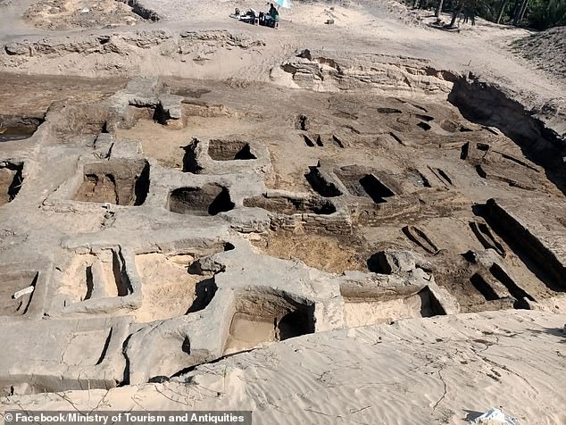 Archaeologists have discovered the cemetery of Tel-El-Dir in the city of Damietta in Egypt, which contains more than 60 tombs