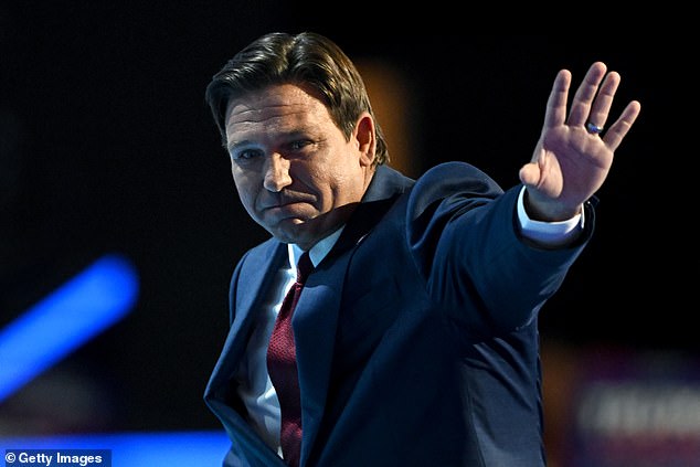 Florida Governor Ron DeSantis had Donald Trump laughing during his remarks on the second day of the Republican National Convention in Milwaukee, Wisconsin on Tuesday