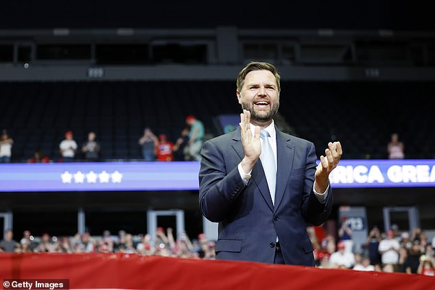 Trump's running mate, Senator JD Vance, warmed up the crowd for the former president