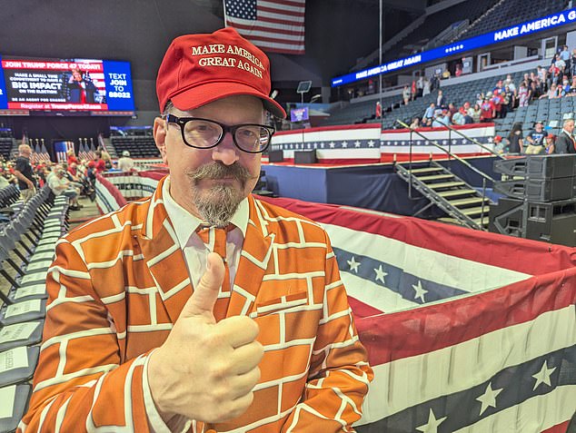 Blake Marnell, 'brick wall guy', had a front row seat when Donald Trump was shot last week. He'll be back in the front row for Saturday's rally in Grand Rapids, Michigan