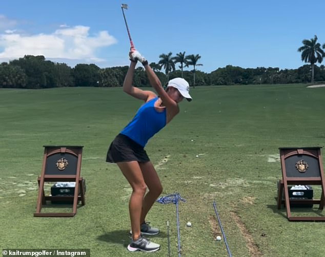 Kai Trump is an avid golfer who regularly posts updates about her swing on her Instagram profile