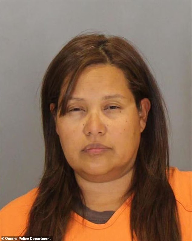 Juanita Pinon, 40, allegedly left her five-year-old foster child in her SUV in a parking lot for seven hours in temperatures of 90 degrees Fahrenheit.