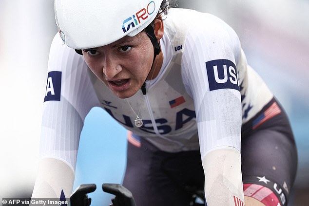 American cyclist Chloe Dygert won bronze in the time trial on Saturday - her third Olympic medal