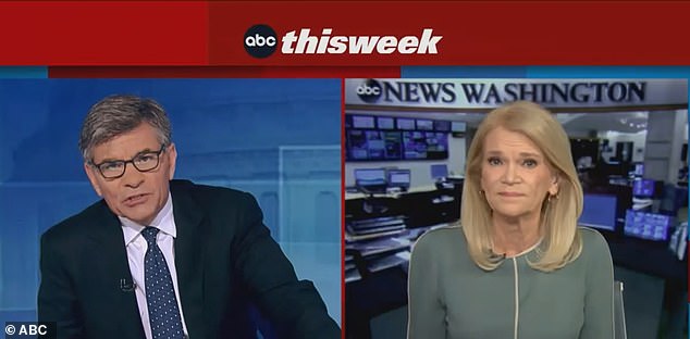 During Sunday's episode of ABC's This Week, Stephanopoulos (left) blamed Trump's own 