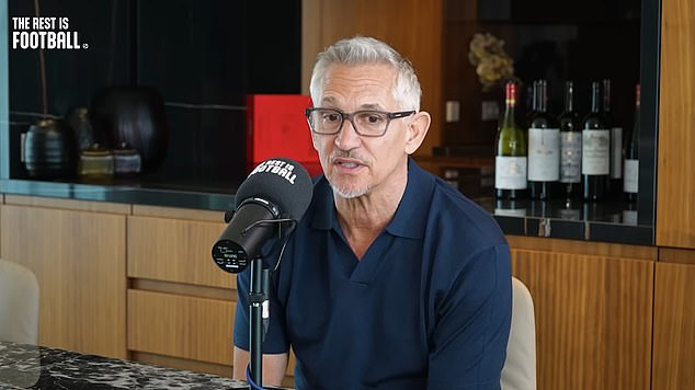 Gary Lineker (pictured) has clarified his comments that England were 's***' during their 1-1 draw with Denmark