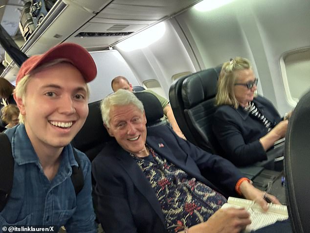 An adviser to Robert F. Kennedy Jr. took a photo with a cheerful Bill Clinton and a less than impressed Hillary on a United flight to Jackson Hole