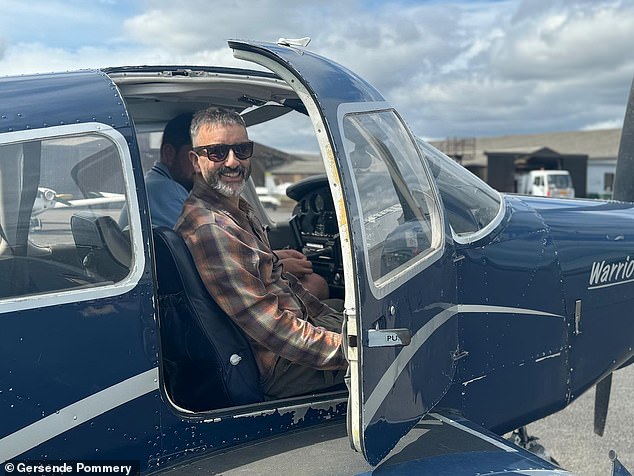 Ted Thornhill takes a flying lesson at Turweston Flying Club, based at Turweston Aerodrome in Northamptonshire