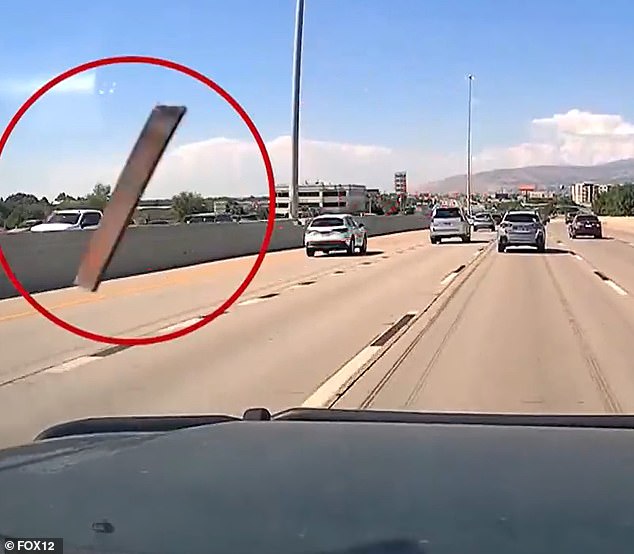 Utah driver is hit by horrific Final Destination style accident while