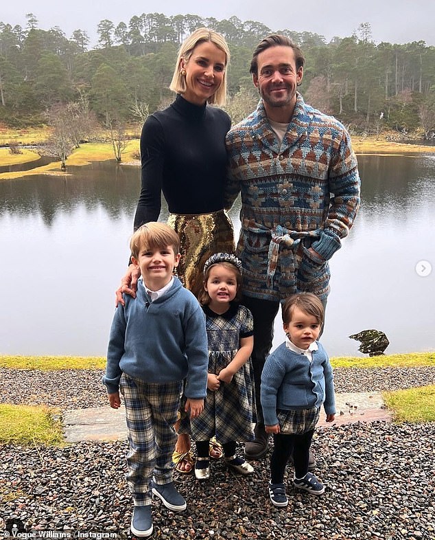 The couple have three children: Theodore, five, Gigi, three, and baby Otto, 19 months old.