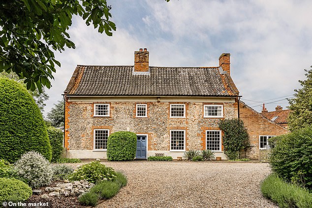 Idyllic: Town Farm in North Norfolk is for sale through Strutt & Parker for around £1,980,000