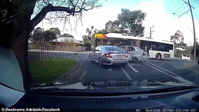 Shocking dashcam footage Dashcam footage captured the moment a bus rammed a small car in Glenunga