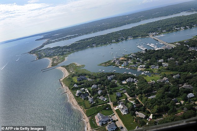 Martha's Vineyard coastline captured from a helicopter in 2009