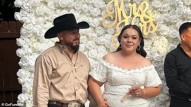 Dulce and Manuel Gonzalez's wedding Friday night turned into a horror when two masked gunmen shot the husband in the head