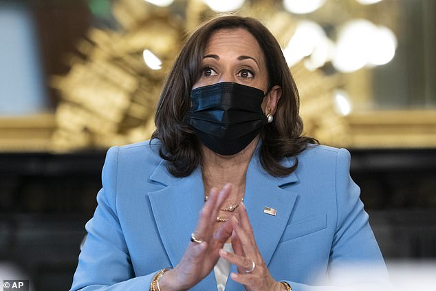 The vice president kicked off a 2022 roundtable discussion with disability advocates by saying, “I'm Kamala Harris, my pronouns are she and her, I'm a woman sitting at the table wearing a blue suit.”