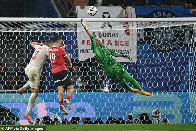 Turkish goalkeeper Mert Grunok made one of the best saves ever against Austria
