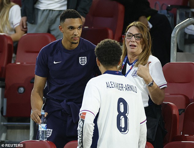 Trent Alexander-Arnold was seen telling his family that a player did not want to take a penalty