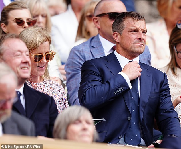 British adventurer Bear Grylls took his place in the prestigious Royal Box next to his wife Shara Grylls