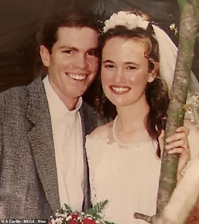 Police shot Nathaniel and Stacey Train (pictured at their wedding) along with their brother Gareth in the head within seven minutes of each other