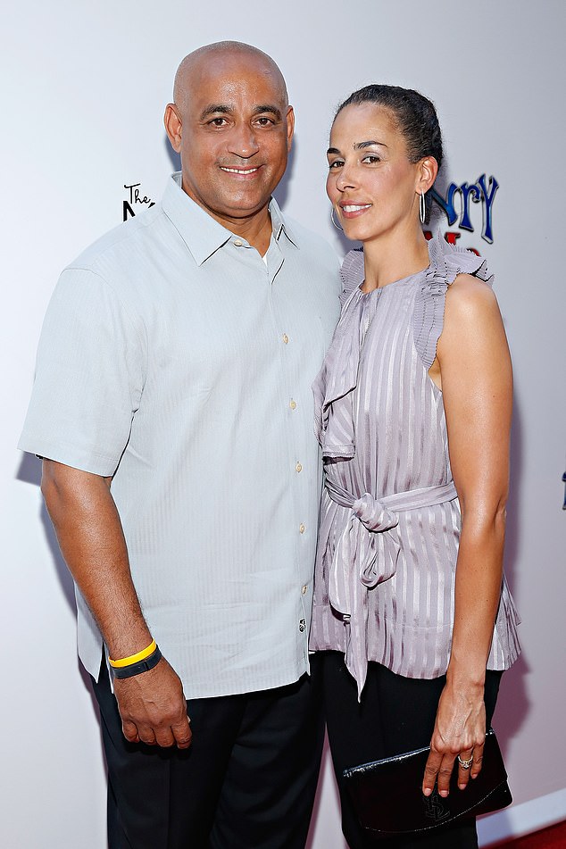 Omar Minaya and Rachel Minaya attend the 'Henry & Me' premiere in New York in 2014