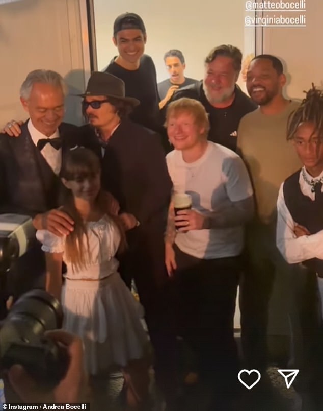 Will Smith was joined by an impressive group of A-list stars as they celebrated iconic tenor Andrea Bocelli's 30th anniversary as a recording artist on Wednesday