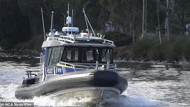 The water police were seen at the investigation on Sunday morning