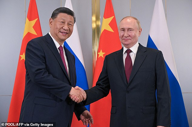 Russian President Vladimir Putin (right in the photo) and his Chinese counterpart Xi Jinping (left in the photo) were in the Kazakh capital Astana for a meeting of leaders of the Shanghai Cooperation Organisation (SCO).
