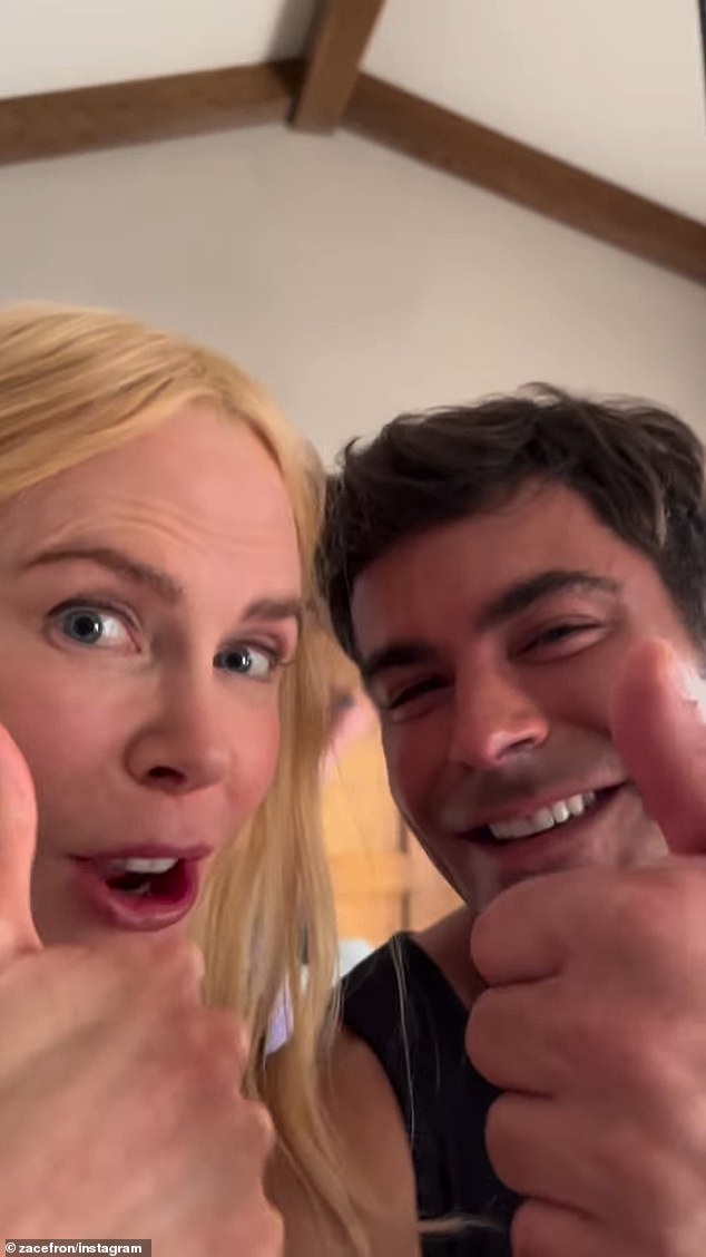 He posed with Nicole Kidman in the Instagram video