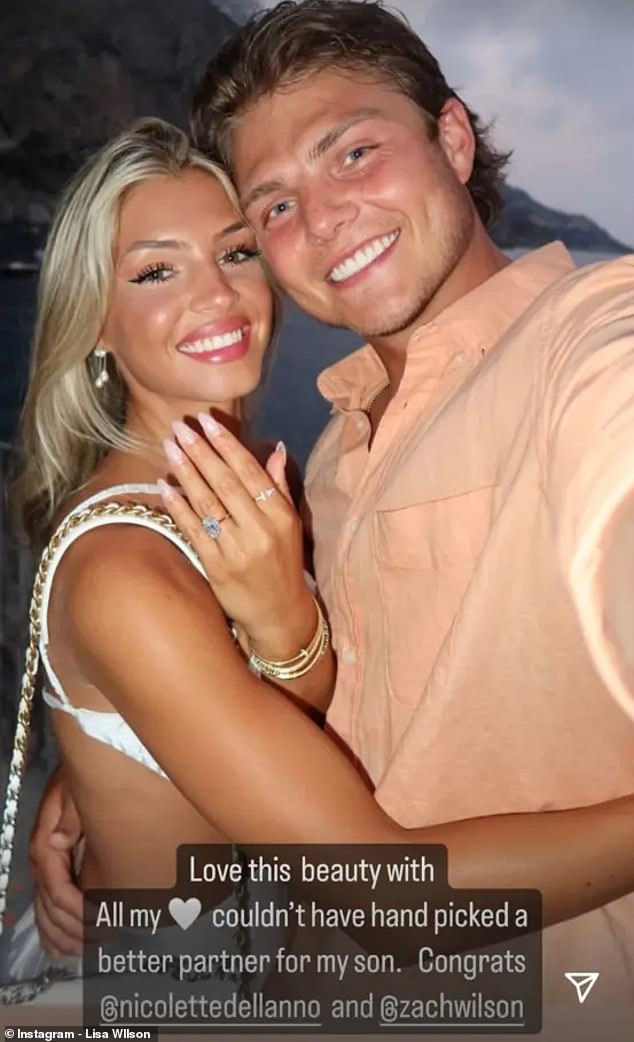 Zach Wilson's mother has spoken out about her son's romantic proposal to Nicolette Dellanno