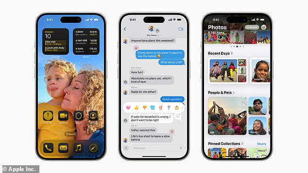 iOS 18 (pictured) won't be fully released until later this year, but users can try out an early version of the software through Apple's beta program