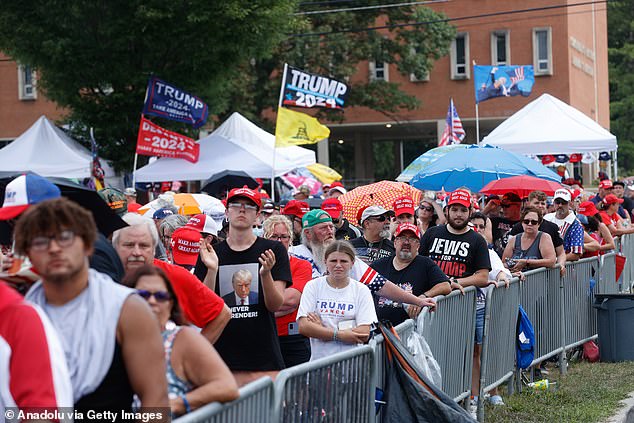 Thousands of people lined up at the Farm Show Complex in Harrisburg to hear the former president speak upon his return to Pennsylvania on Wednesday