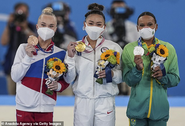 Andrade won gold on vault and silver in the all-around competition at the 2021 Tokyo Games