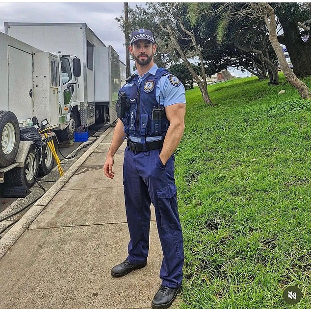 While little else is known about him, other photos shared to his account show him dressed as a NSW police officer for a small acting role on the set of a TV series.