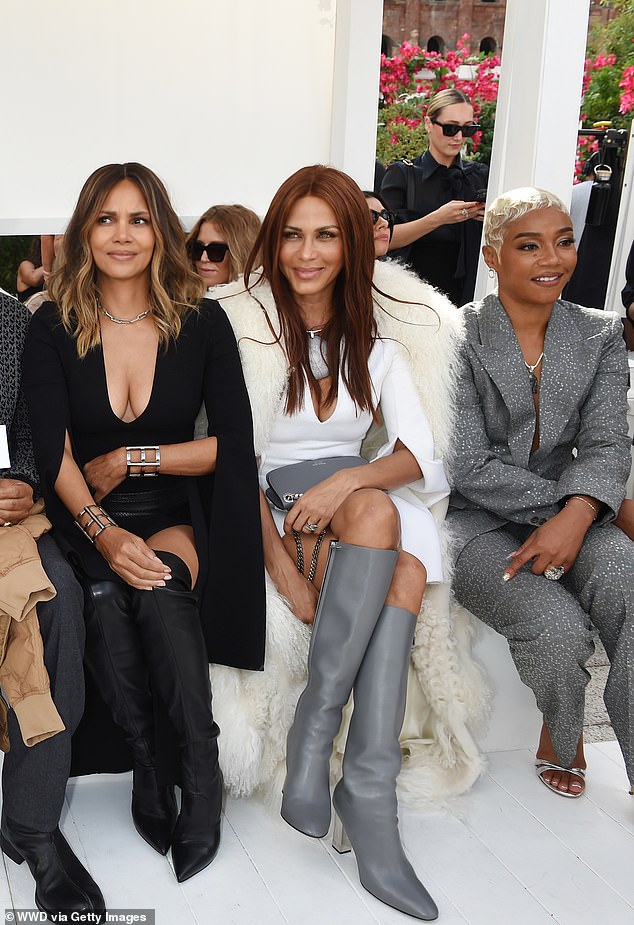 The two ladies know each other and were seen sitting in the same row at the Michael Kors Spring 2023 show in September; (L-R) Halle, Nicole Ari Parker and Tiffany