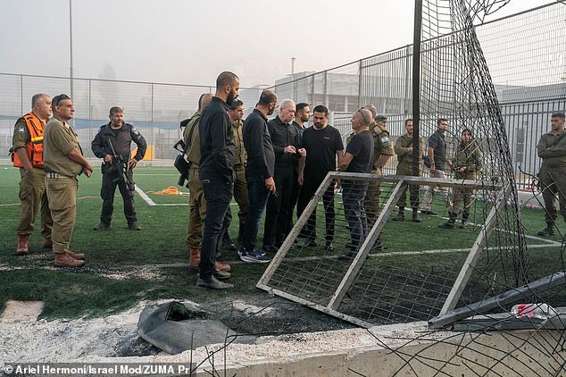 Israeli Defense Minister Yoav Gallant visits Majdal Shams, where 12 children were killed in an attack on a soccer field